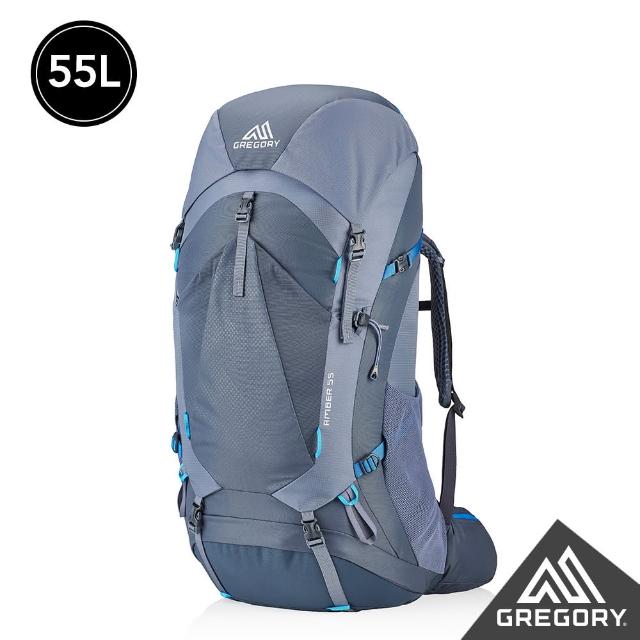 【Gregory官方直營】女 55L AMBER 登山背包 北極灰(登山包 後背包 多日登山包 水袋夾層  耐用 舒適背負)