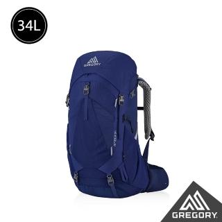 【Gregory官方直營】女 34L AMBER 登山揹包 夜景藍(抗撕裂 耐用 登山包 多日登山)