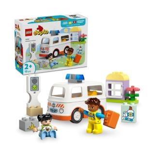 【LEGO 樂高】得寶系列 10447 救護車和駕駛員(扮家家酒 幼兒積木 兒童玩具 學習積木 禮物)