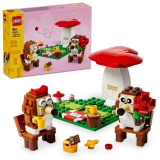 【LEGO 樂高】Iconic系列 40711 刺蝟野餐約會(動物玩具 居家擺設 兒童玩具 禮物)