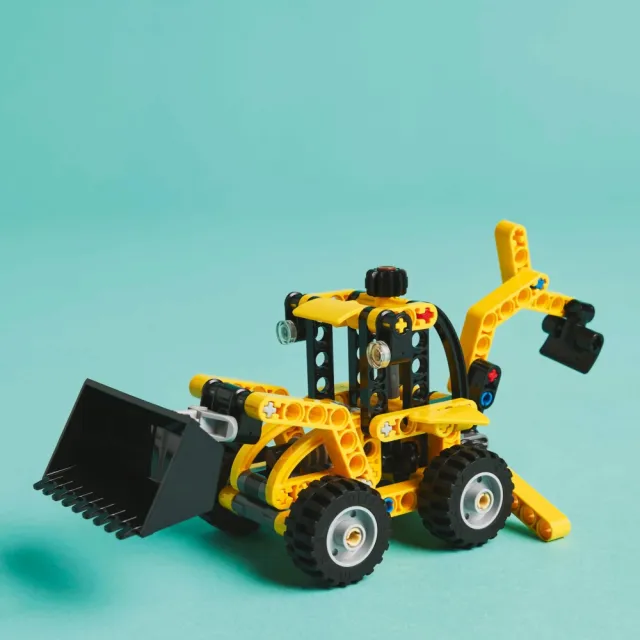 【LEGO 樂高】科技系列 42197 反鏟裝載機(挖土機 建築玩具 兒童玩具 禮物)