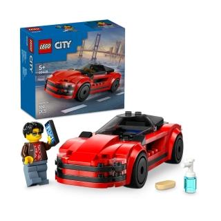【LEGO 樂高】城市系列 60448 紅色跑車(賽車玩具 交通工具玩具 兒童玩具 積木 禮物)