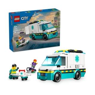 【LEGO 樂高】城市系列 60451 緊急救護車(交通工具玩具 家家酒 兒童玩具 積木 禮物)