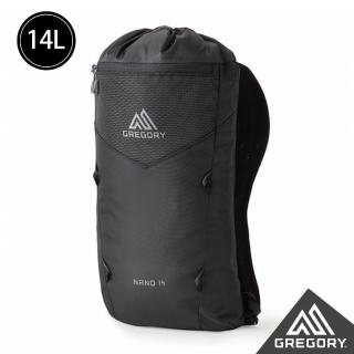 【Gregory官方直營】14L NANO 多功能 揹包 曜石黑(抗撕裂 耐用 登山包 單日登山 攻頂包)