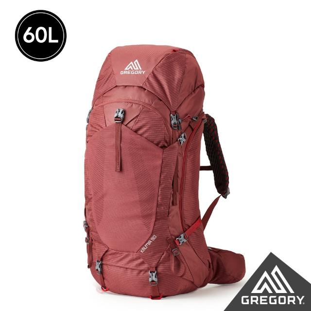 【Gregory官方直營】女 60L KALMIA 登山背包 S/M 波爾多紅(抗撕裂 耐用 登山包 多日登山)