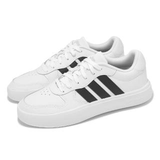 【adidas 愛迪達】休閒鞋 Litecourt 男鞋 女鞋 白 黑 小白鞋 皮革 復古 百搭 愛迪達(IH0856)