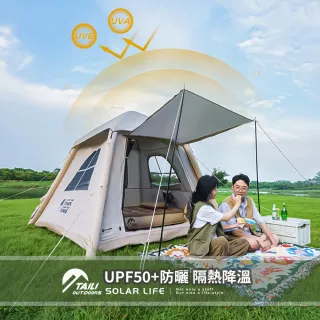 【TAI LI 太力】5.1m☆雲璐全自動充氣帳 3-4人帳(氣柱帳 全自動帳篷 免搭建帳篷 3-4人帳 充氣速搭帳)