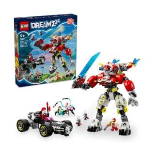 【LEGO 樂高】DREAMZzz 71497 庫柏的老虎機甲和齊洛的改裝車(追夢人的試煉 機器人 交通工具玩具 兒童玩具)