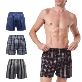 【Sun Flower三花】3件組舒適平口褲(純棉男四角內褲 四角褲 男內褲 隨機花色)