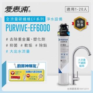 【EVERPURE 愛惠浦】櫥下型 PURVIVE-EF6000大流量不鏽鋼龍頭生飲淨水器