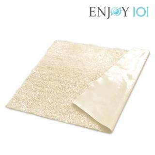 【ENJOY101】浴室吸水防滑地墊-超薄-60x40cm-象牙白(矽膠布 抑菌 防水 止滑 安全 拼接 腳踏墊)