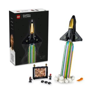 【LEGO 樂高】Icons 10391 Over the Moon with Pharrell Williams(菲董 太空梭 居家擺設 玩具模型 禮物)