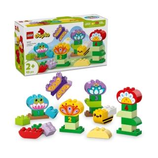 【LEGO 樂高】得寶系列 10444 創意花園和花朵(幼兒積木 兒童玩具 學習積木 禮物)