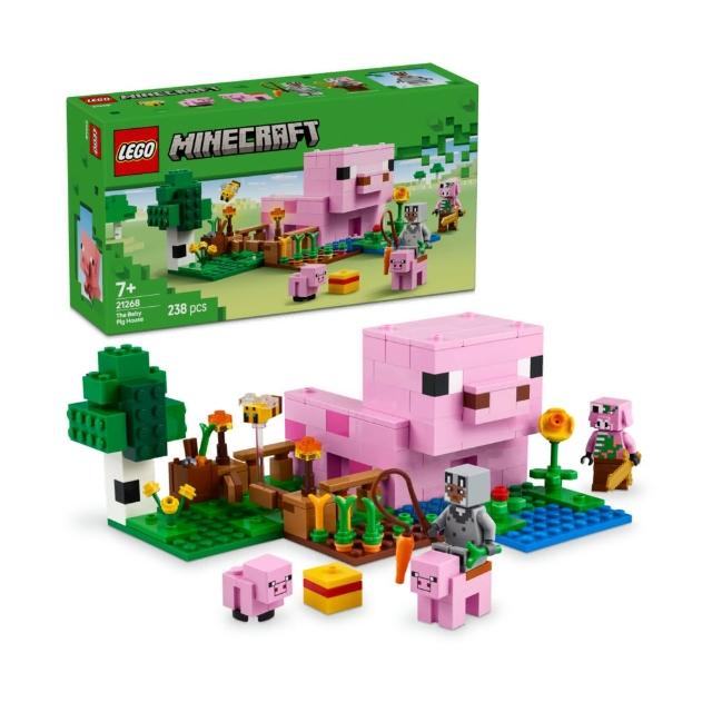 【LEGO 樂高】Minecraft 21268 豬寶寶小屋(當個創世神 電玩 兒童玩具 禮物)