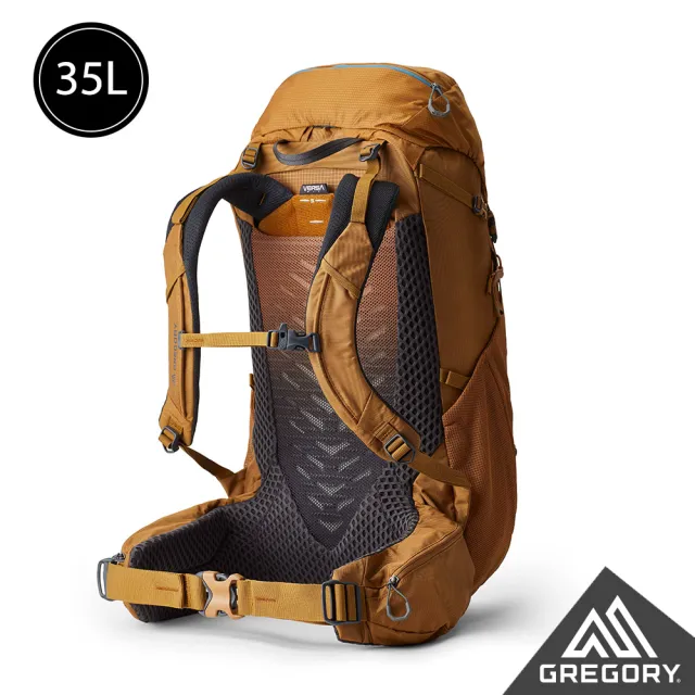 【Gregory】35L STOUT 登山背包 登山包 界限藍 漠石黃(透氣背板 臀帶 單日登山包 健行包 水袋包 睡袋隔間)