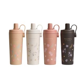 【RICO 瑞可】RICOCAFE X 四季花語限定版 陶瓷塗層 酷力杯 800ml(吸管杯/環保杯/隨行杯/保冰保溫瓶)