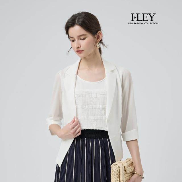 【ILEY 伊蕾】-3℃清涼冰絲立體蕾絲背心(白；M-XL；1252023046)