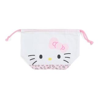 【SANRIO 三麗鷗】棉質縮口便當袋 束口手提袋 Hello Kitty