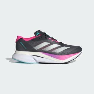 【adidas 愛迪達】慢跑鞋 女鞋 運動鞋 緩震 ADIZERO BOSTON 12 W 黑灰粉 JI4481