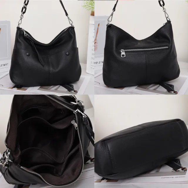 【VERTEX】頭層牛皮垂墜感兩用包-B