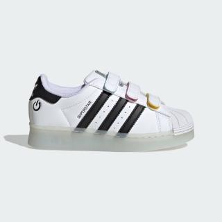 【adidas 愛迪達】Superstar Led Lights Cf C 中童 運動休閒鞋 舒適 LED 白 黑(JI0506)