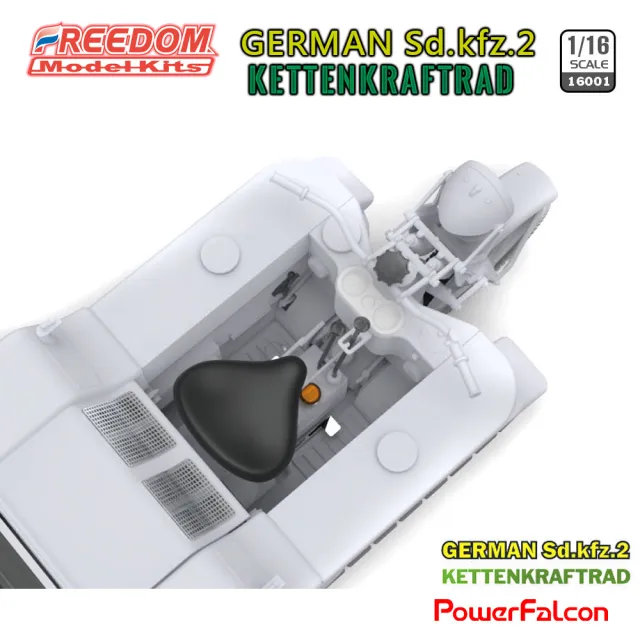 【PowerFalcon】Freedom 1/16 德軍Sd.kfz.2履帶車&哥利亞遙控炸彈(16002 二戰模型 模型收藏 軍事模型)