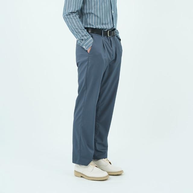 【GIORDANO 佐丹奴】男裝竹原涼感寬鬆長褲 Bamboo Cool系列(28 海王星藍)