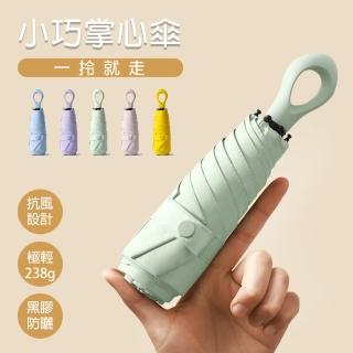 【KISSDIAMOND】防曬小巧便攜晴雨指扣傘(掌心傘/手動傘/KDU-0414)