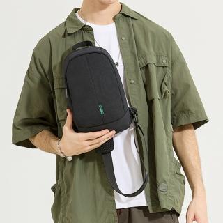 【LEESA】母親節禮物 大開口包\尼龍包包\包包\胸包\斜揹包\手機包\斜背胸包\黑色斜揹包\戶外騎行男包\通勤