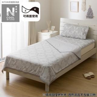 【NITORI 宜得利家居】極致涼感 薄涼被 N COOL WSP LEAF 單人 S2514(極致涼感 薄涼被 涼被 N COOL)