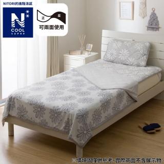 【NITORI 宜得利家居】進階涼感 薄涼被 N COOL SP FLOWER GY 單人 S2509(進階涼感 薄涼被 涼被)