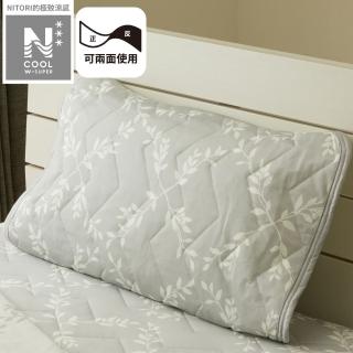 【NITORI 宜得利家居】極致涼感 枕頭保潔墊 N COOL WSP LEAF S2514(極致涼感 枕頭保潔墊 枕頭)