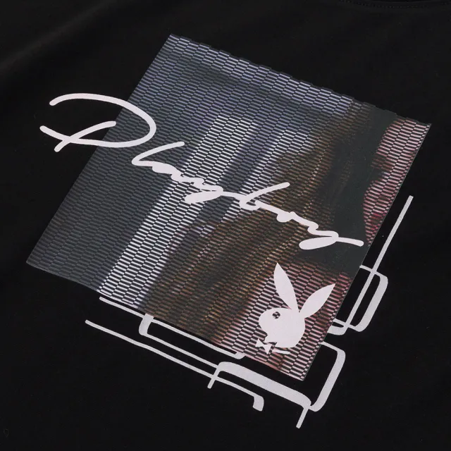 【PLAYBOY】修身裙襬拼接網紗洋裝(黑色)