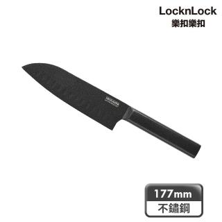 【LocknLock 樂扣樂扣】極致黑鋒利不沾刀/三德刀/177mm