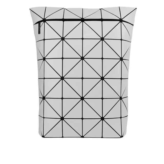 【ISSEY MIYAKE 三宅一生】BAO BAO BLOCKY 啞光霧面拉鍊後背包(淺灰色)