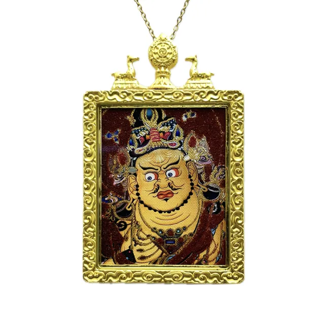 【藏古祥館】黃財神唐卡A0002(黃財神 唐卡 招財 吉祥)