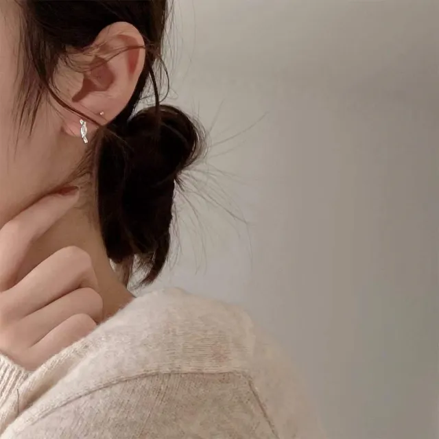 【KT DADA】925 純銀耳環 圈圈耳環 易扣式耳環 抗過敏耳環 易扣式耳環 女生禮物 女孩生日 