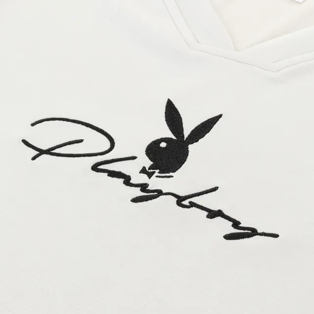 【PLAYBOY】空氣棉沙灰白刺繡洋裝(淺灰色)