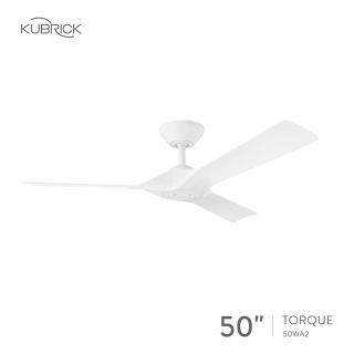 【酷必客 KUBRICK】DC吊扇 50吋吊扇 附遙控器 TORQUE系列 50WA2平光白(防潮/無線遙控/APP控制/循環扇)