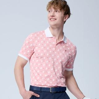 【PLAYBOY GOLF】男款太陽帆船吸濕排汗短袖POLO衫-紅(高爾夫球衫/AA25102-18)