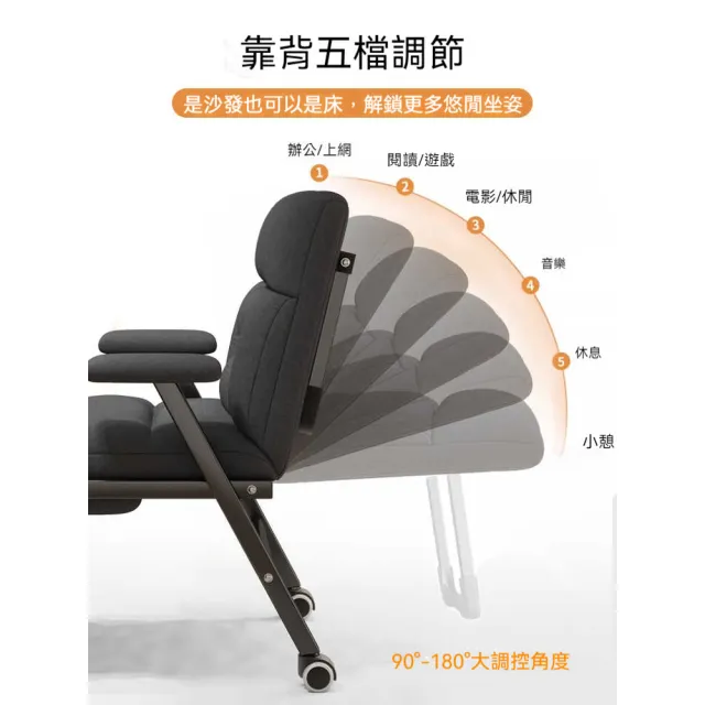 【YouPin】摺疊躺椅工位午休靠背椅子辦公室午睡神器電腦座椅(電腦椅/折疊椅/辦公椅/午睡椅)