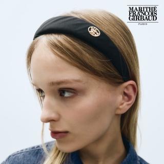【MARITHE FRANCOIS GIRBAUD】官方旗艦 圓形金屬Logo緞面髮箍 MFG(黑色)