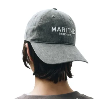 【MARITHE FRANCOIS GIRBAUD】官方旗艦 水洗單寧常規LOGO棒球帽 MFG(黑色)