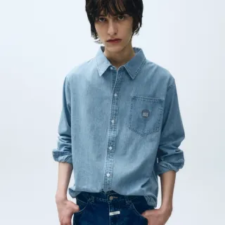 【MARITHE FRANCOIS GIRBAUD】官方旗艦 LOGO丹寧襯衫 MFG(淺藍色)