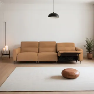 【IDEA】伯西斯手感牛皮三人座電動沙發/皮沙發(296CM/分左右款)