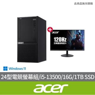 【Acer 宏碁】24型電競螢幕組★i5 十四核心高效能電腦(VH3760T/i5-13500/16G/1TB SSD/W11)