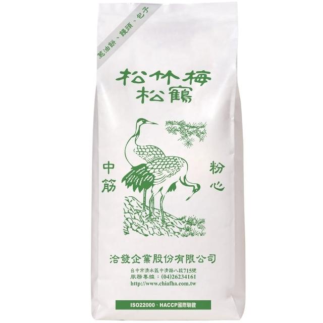 【洽發】松鶴中筋麵粉1kg*6入/箱(總效期6個月)