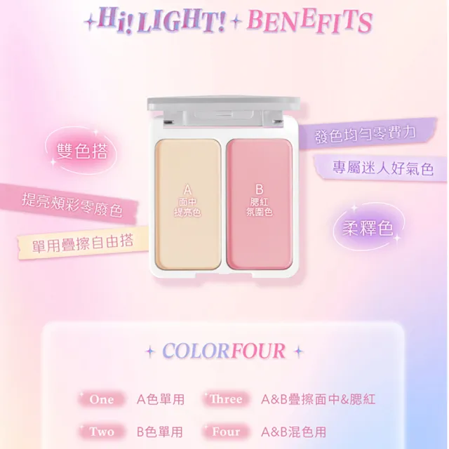 【1028】Hi! LIGHT 3D提亮腮紅澎澎餅(3色任選)