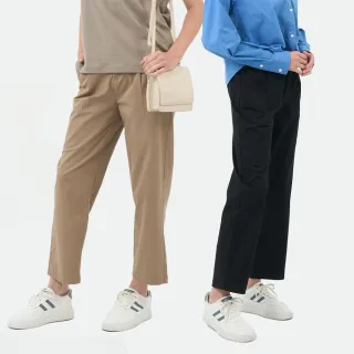 【GIORDANO 佐丹奴】女裝 鬆緊腰直筒卡其褲(多色任選)