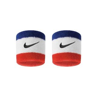 【NIKE 耐吉】SWOOSH 白藍紅色運動腕帶護腕 速乾吸濕排汗透氣材質 單車跑步健身 生日禮物(N0001565620OS)